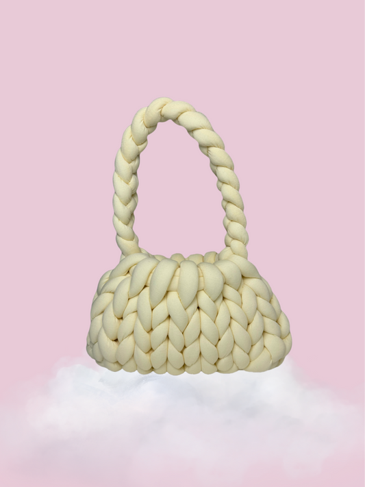 Medium Chunky Knit Bag - Butter