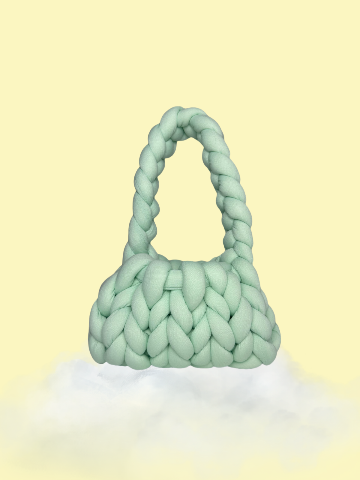 Mini Chunky Knit Bag - Mint